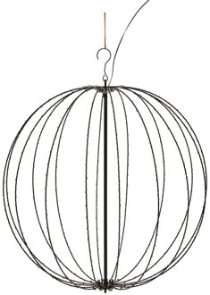 Feeric lights & Christmas Feeric Christmas Verlichte kerstbal hangdecoratie - D60 cm - 400 led - warm wit - metaal Zwart