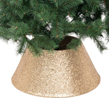 Feeric lights & Christmas Feeric lights and christmas - boomrok - glitter goud- D56cm -polyester - Kerstboomrokken Goudkleurig