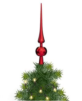 Feeric lights & Christmas Feeric lights and christmas - kerstboom piek - rood - plastic - H28 cm - kerstboompieken