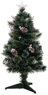 Feeric lights & Christmas Feeric lights and christmas kunst kerstboom - 90 cm -met deco en licht - Kunstkerstboom Groen