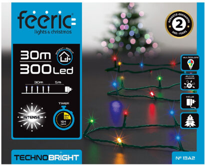 Feeric lights & Christmas Feeric lights kerstverlichting - gekleurd - 30 meter - 300 leds - Kerstverlichting kerstboom Groen