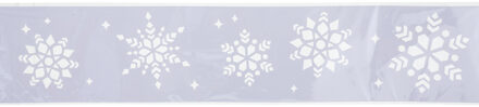 Feeric lights & Christmas Kerst decoratie raamsjablonen - sneeuwvlokken - 12 x 60 cm -raamversiering Wit