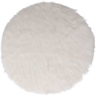 Feeric lights & Christmas Kerstboomrok/kerstboom kleed - wit bont - D90 cm - polyester