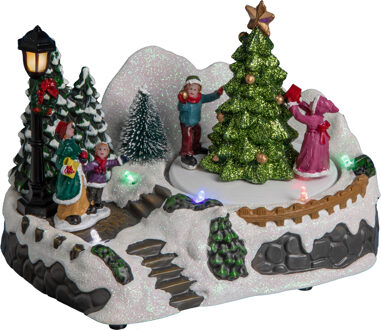 Feeric lights & Christmas Kerstdorp tafereel - beweging en led licht - Kerstdorpen Multikleur