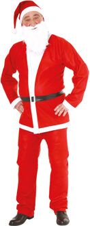 Feeric lights & Christmas Kerstman kostuum - 5-delig - rood - polyester - voor volwassenen - kerstmannenpak