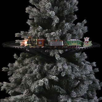 Feeric lights & Christmas Kersttrein - Elektrisch - Batterijen - 89cm - Zwart Rood