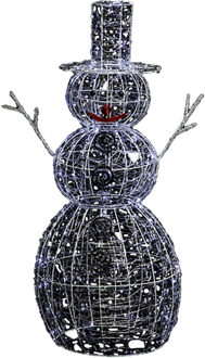 Feeric lights & Christmas Kerstverlichting figuur - sneeuwpop - 3D -? H126 cm - 200 led lampjes - 8 lichtfuncties