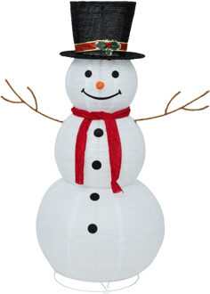 Feeric lights & Christmas Kerstverlichting figuur - sneeuwpop - 60 x 120 cm - 100 led lampjes - buiten