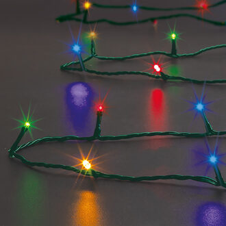 Feeric lights & Christmas Kerstverlichting - gekleurd - 5 meter - 50 led lampjes - zwart snoer - solar