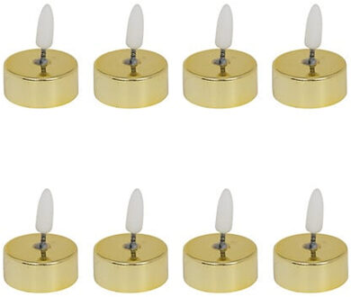 Feeric lights & Christmas LED theelichtjes - 24x st - zilver - glans - 5,5 cm - waxinelichtjes?- led kaarsen