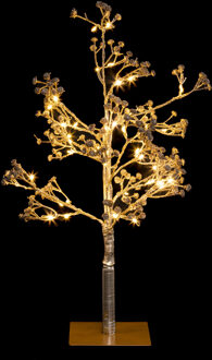 Feeric lights & Christmas Lichtboom - 48 led lichtjes - 50 cm - goud - verlichte figuren boompjes Goudkleurig