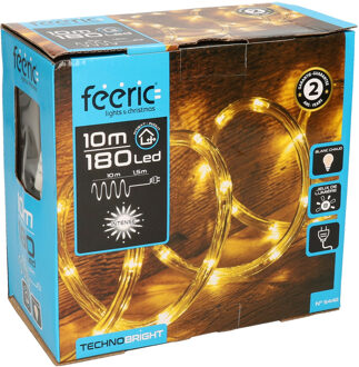 Feeric lights & Christmas Lichtslang/slangverlichting 10 meter met 180 lampjes warm wit