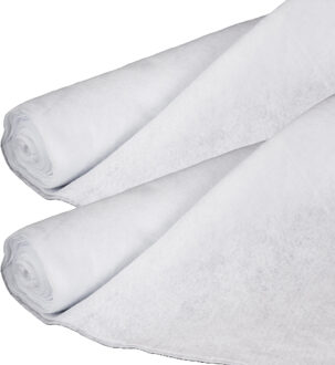 Feeric lights & Christmas Sneeuwdeken/sneeuwtapijt - 2x - wit - 100 x 200 cm - polyester - kerstversiering?