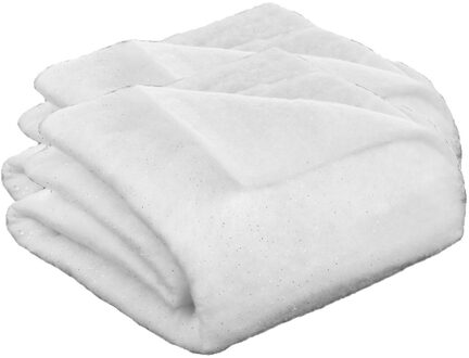 Feeric lights & Christmas Sneeuwdekens/sneeuwtapijt - 2x stuks - wit - glitter - 100 x 100 cm - polyester