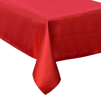 Feeric lights & Christmas Tafelkleed - rood - polyester - 140 x 240 cm - kersttafelkleed/laken