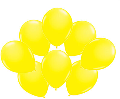 Feest Ballonen - neon geel - 16x stuks - 25 cm - versiering/feestartikelen