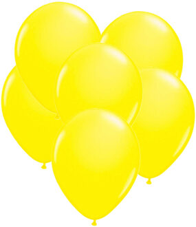 Feest Ballonen - neon geel - 32x stuks - 25 cm - versiering/feestartikelen