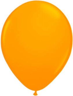Feest Ballonen - neon oranje - 8x stuks - 25 cm - versiering/feestartikelen