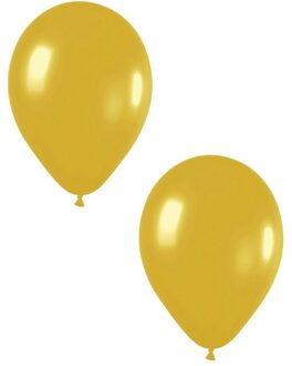 Feest ballonnen - metallic goud - 50x stuks - 30 cm - verjaardag versiering