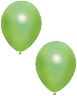 Feest ballonnen - metallic groen - 10x stuks - 30 cm - verjaardag versiering