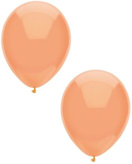 Feest ballonnen - metallic perzik - 10x stuks - 30 cm - verjaardag versiering Perzik oranje