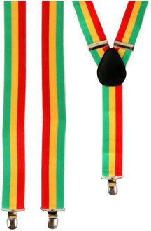 Feest bretels rood/geel/groen Multi