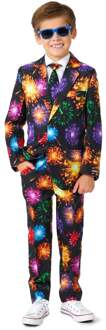 Feest kostuum Vuurwerk kind 3-delig Suitmeister Multikleur - Print