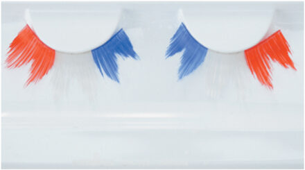 Feest nep wimpers rood, wit, blauw Multi