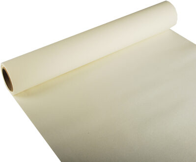 Feest/party champagne kleurige tafeldecoratie papieren tafelloper 300 x 40 cm - Feesttafelkleden Crème