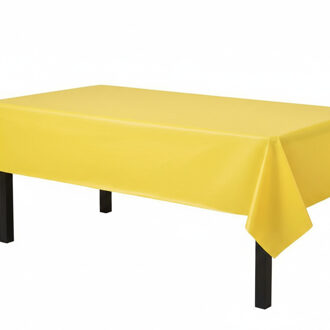 Feest/party gele tafelkleden 120 x 180 cm van stof - Feesttafelkleden Geel