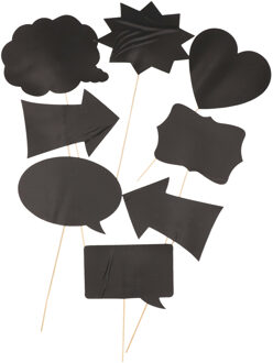 Feest - photobooth props - beschrijfbaar - 8 stuks - op stokje - Huwelijk