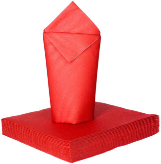 Feest servetten - 16x - rood - 3 laags - 33 x 33 cm