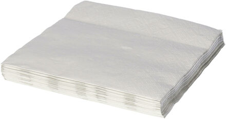 Feest servetten - 16x - zilvergrijs - 3 laags - 33 x 33 cm