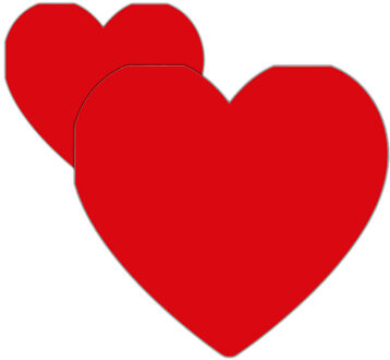 Feest servetten - 32x - hart - rood - 3 laags - 33 x 33 cm - Valentijn