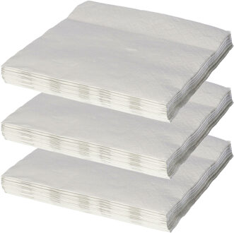 Feest servetten - 80x - zilvergrijs - 3 laags - 33 x 33 cm