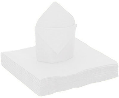 feest servetten wit - 25x stuks - 40 x 40 cm - Feestservetten