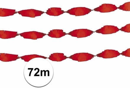 Feest slinger - 3x - rood - crepe papier - 24 meter - draaislinger decoratie