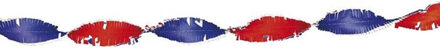 Feest slinger - rood/wit/blauw - crepe papier - 24M- draaislinger