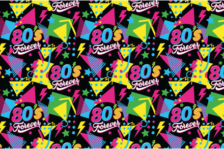 Feest tafelkleed foute 80s party - 137 x 274 cm - papier - Jaren 80 thema feest versiering