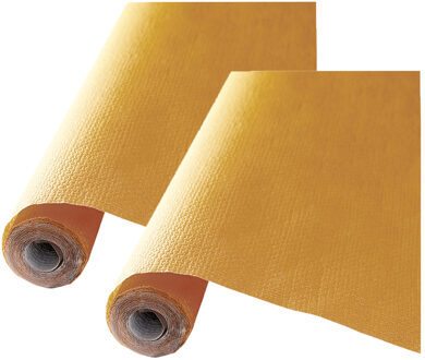 Feest tafelkleed op rol - 2x - goud - 120cm x 5m - papier