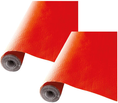 Feest tafelkleed op rol - 2x - rood - 120cm x 5m - papier