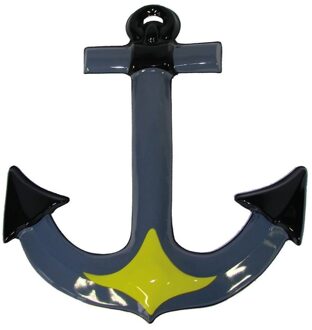 Feest versiering decoratie maritiem anker 52 cm van plastic voor aan de muur/wand - Feestdecoratievoorwerp