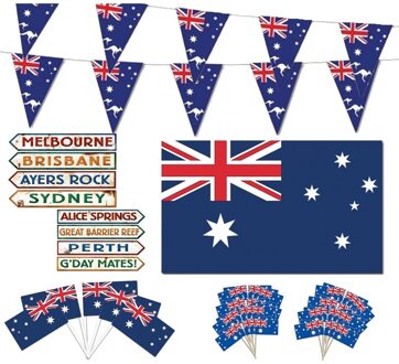 Feestartikelen Australie thema versiering - XL pakket - Australische feestversiering