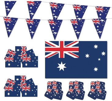 Feestartikelen Australie versiering - pakket - Australische feestversiering