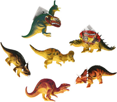 Feestartikelen dinosaurus plastic 16 cm Multi