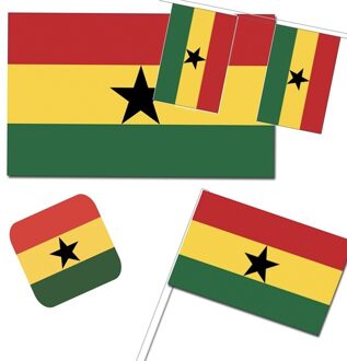 Feestartikelen Ghana versiering pakket - Ghana landen thema decoratie - Ghanese vlag