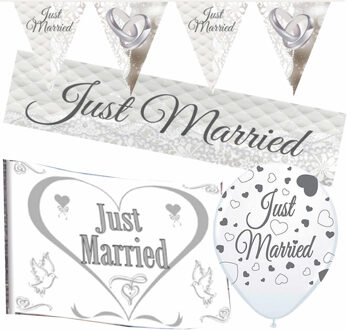Feestartikelen pakket-Just Married thema