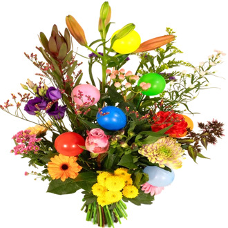 Feestboeket met ballonnen