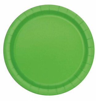 Feestborden Lime groen 23cm
