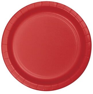 Feestbordjes Classic Rood 23cm (8st) Rood - Zalm
